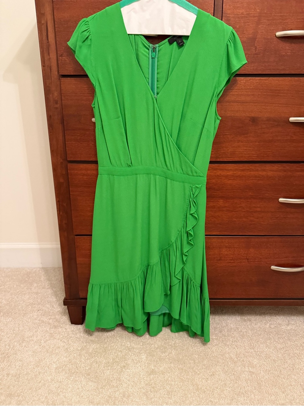 J. Crew Kelly Green V-Neck Dress